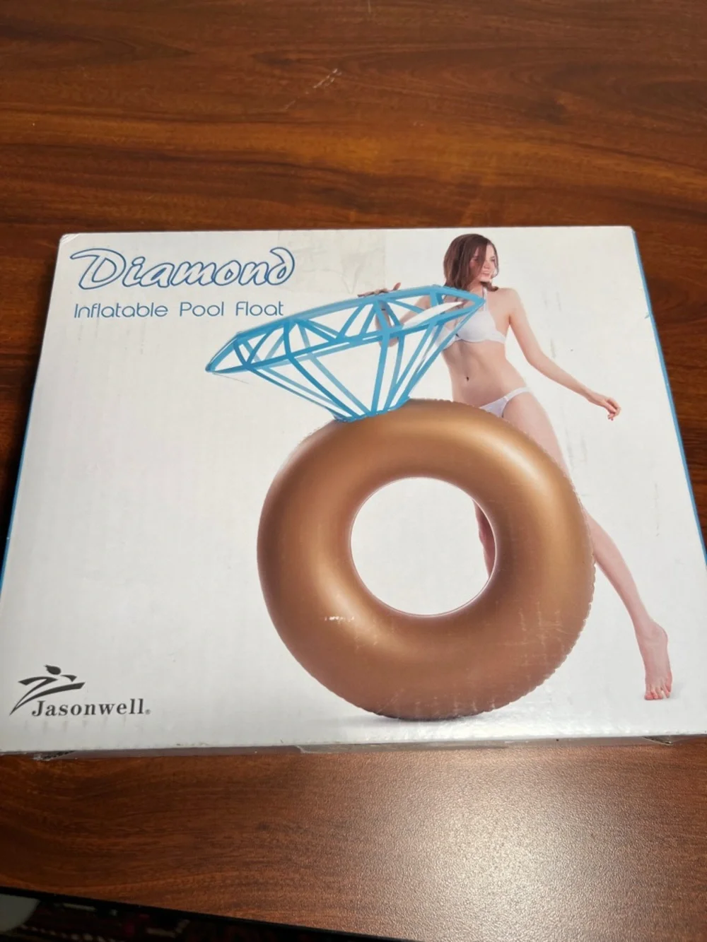 Diamond inflatable pool float in box